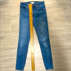 Madewell High Rise Skinny Blue Jeans